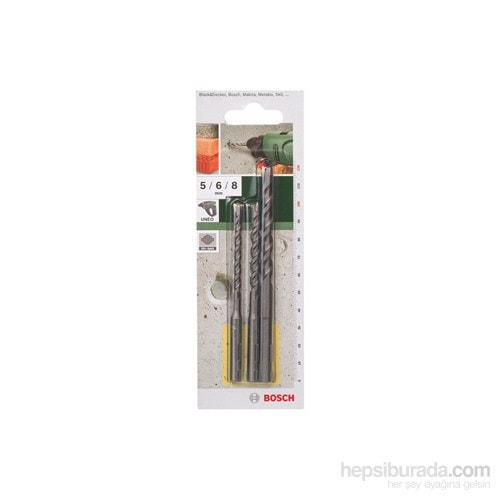 BOSCH - Uneo Beton Matkap Ucu Seti- 5-6-8 Mm