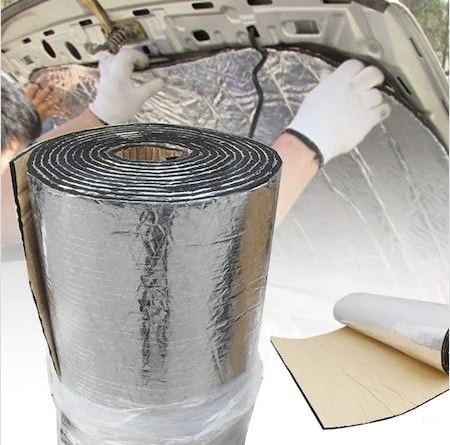Kaput Altı Alüminyum Folyolu Kaucuk Ses Yalıtım Levhası 6-9 mm 100X150