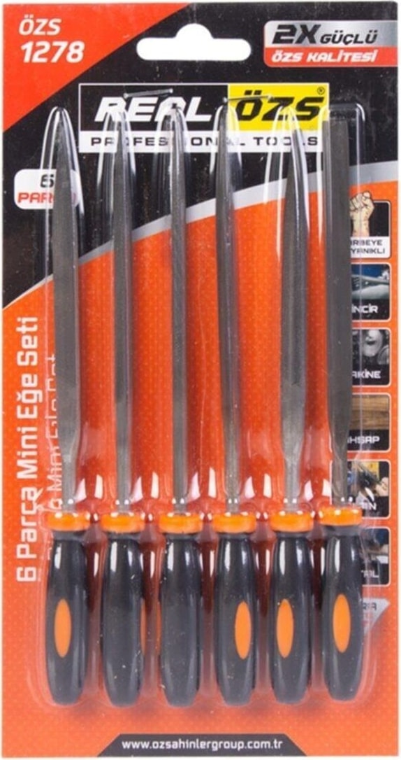 Real Özs 6 Parça Mini Eğe Seti 18 cm Eye Seti Mini Eye Seti 6 Parça Hobi Seti Törpü Eğe Kaliteli