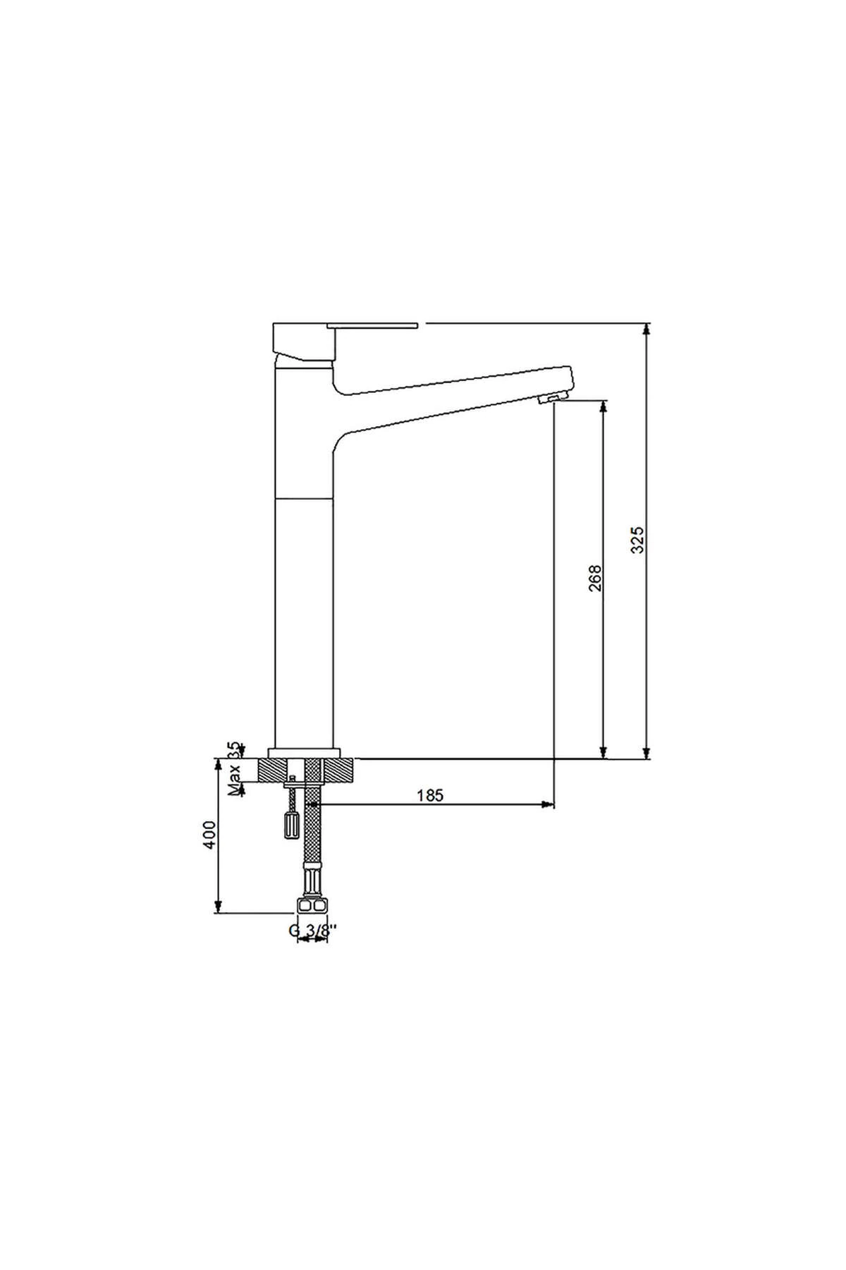 - Domino Çanak Tipi Lavabo Bataryası Siyah - 971001B 210078