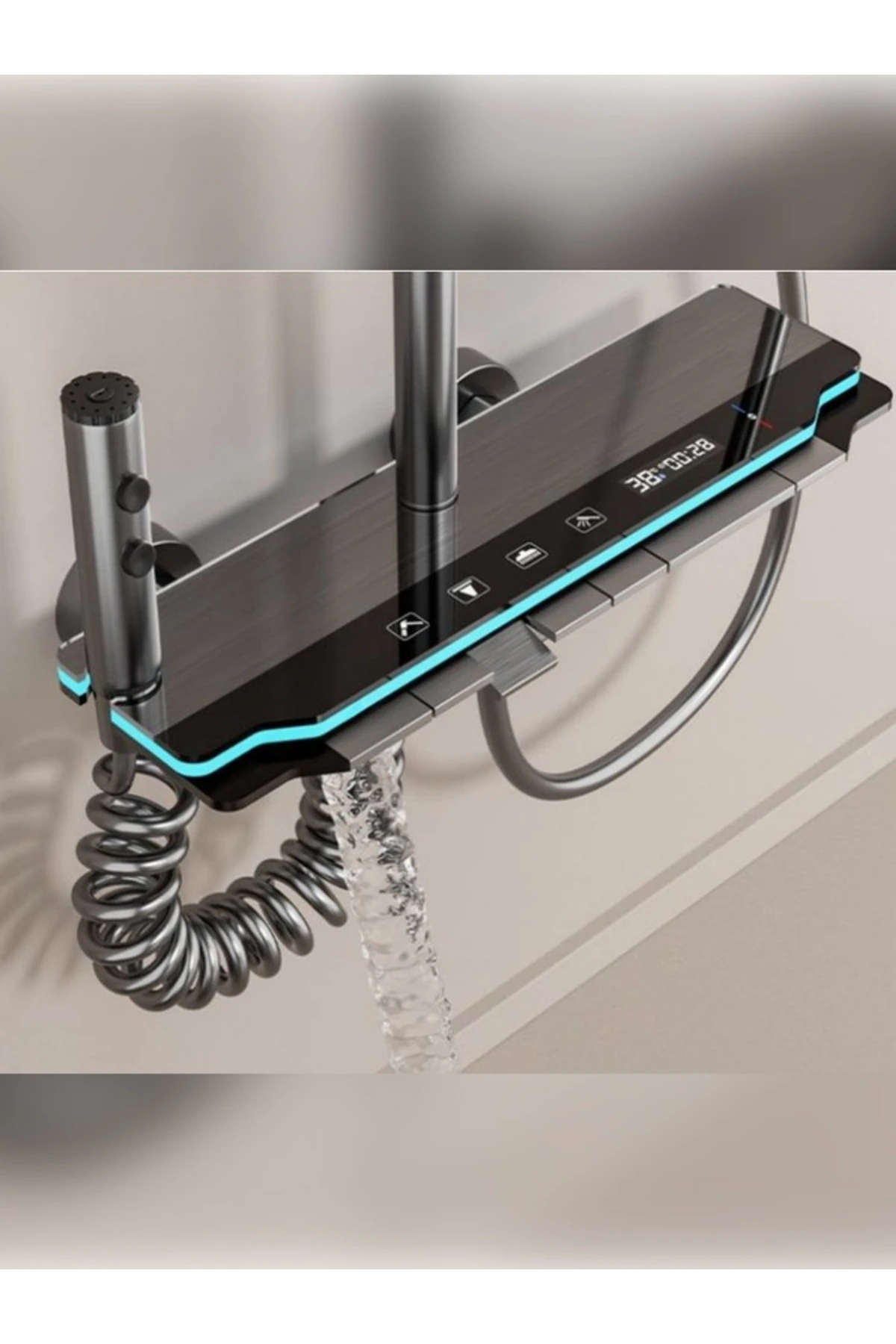 Çok Fonksiyonlu Led Işıklandırmalı Premium Akıllı Duş Seti