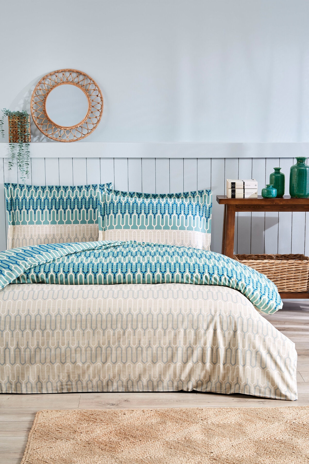 Flame Stitch Çift Kişilik Nevresim Takımı