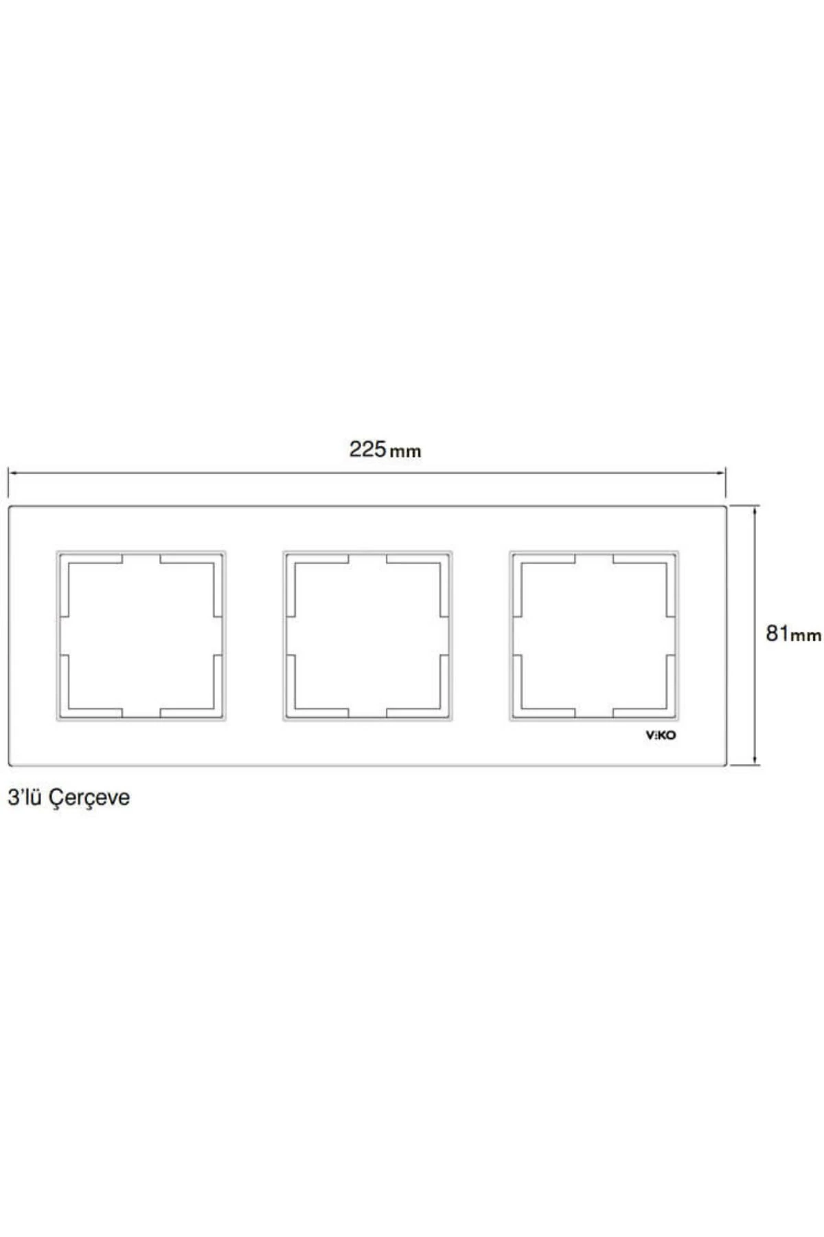 Viko Karre Üçlü Çerçeve - Beyaz 90960202