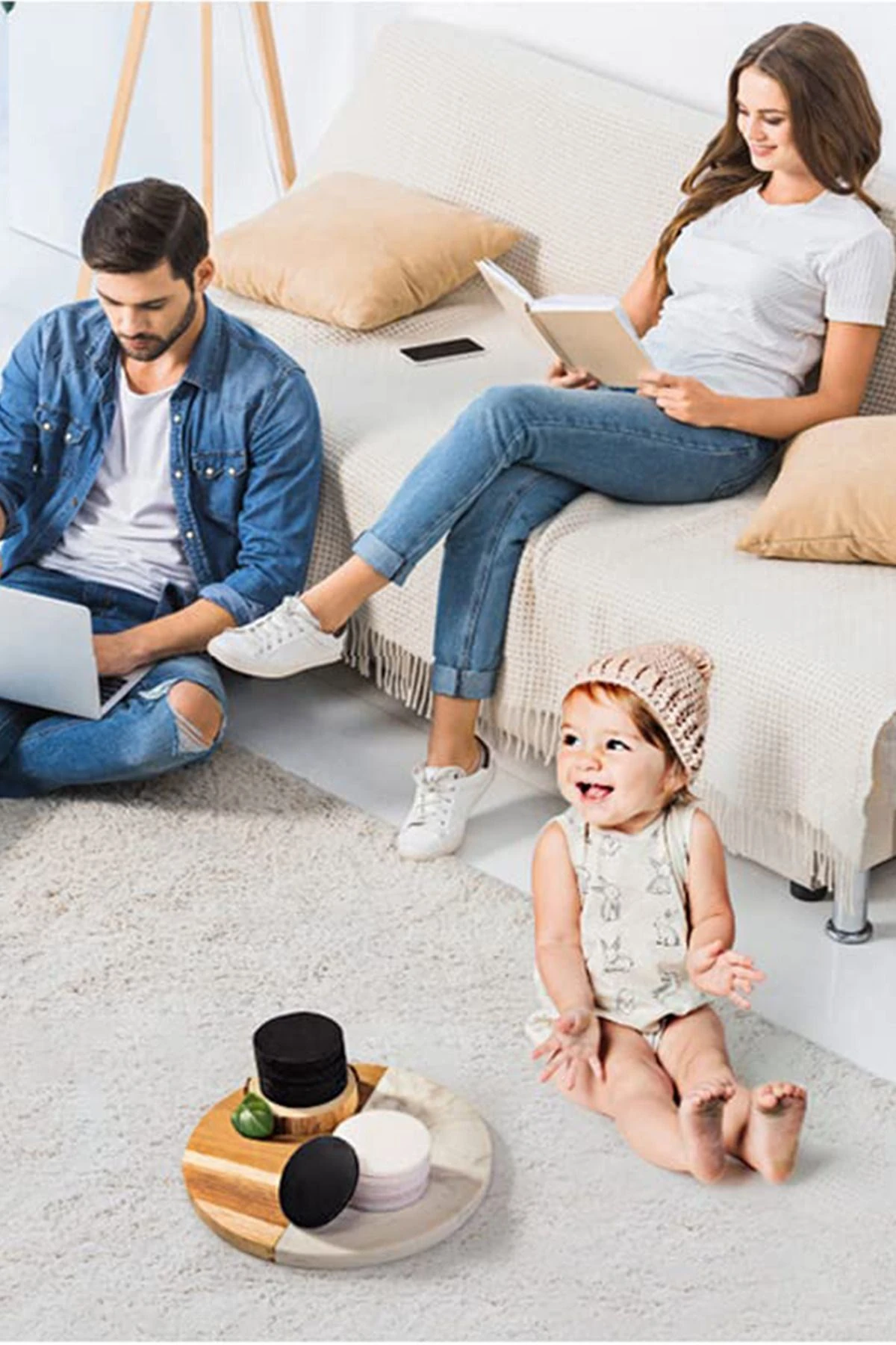 Halı Kilim Kaydırmaz 10'lu Cırt Cırtlı Bant Sandalye Örtüsü Nevresim Paspas Sabitleyici