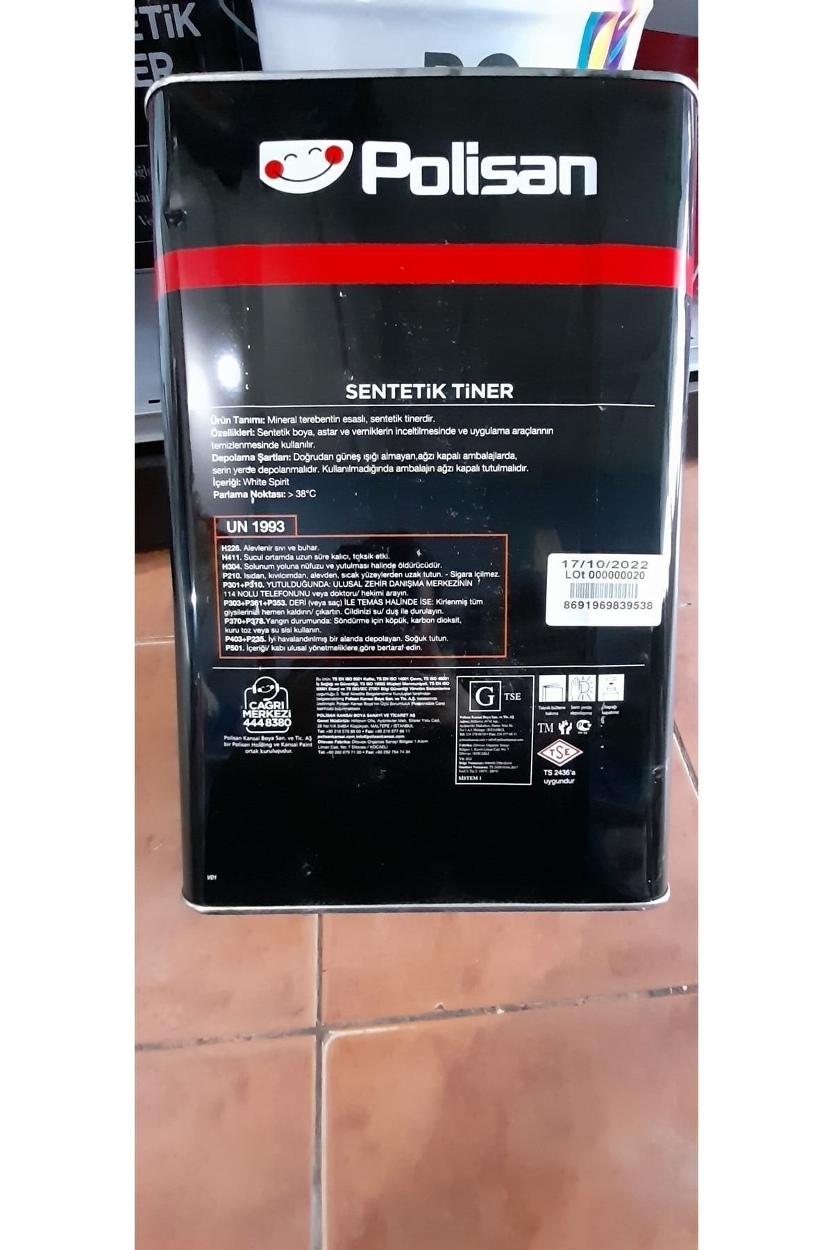 POLİSAN Sentetik Tiner 10 L