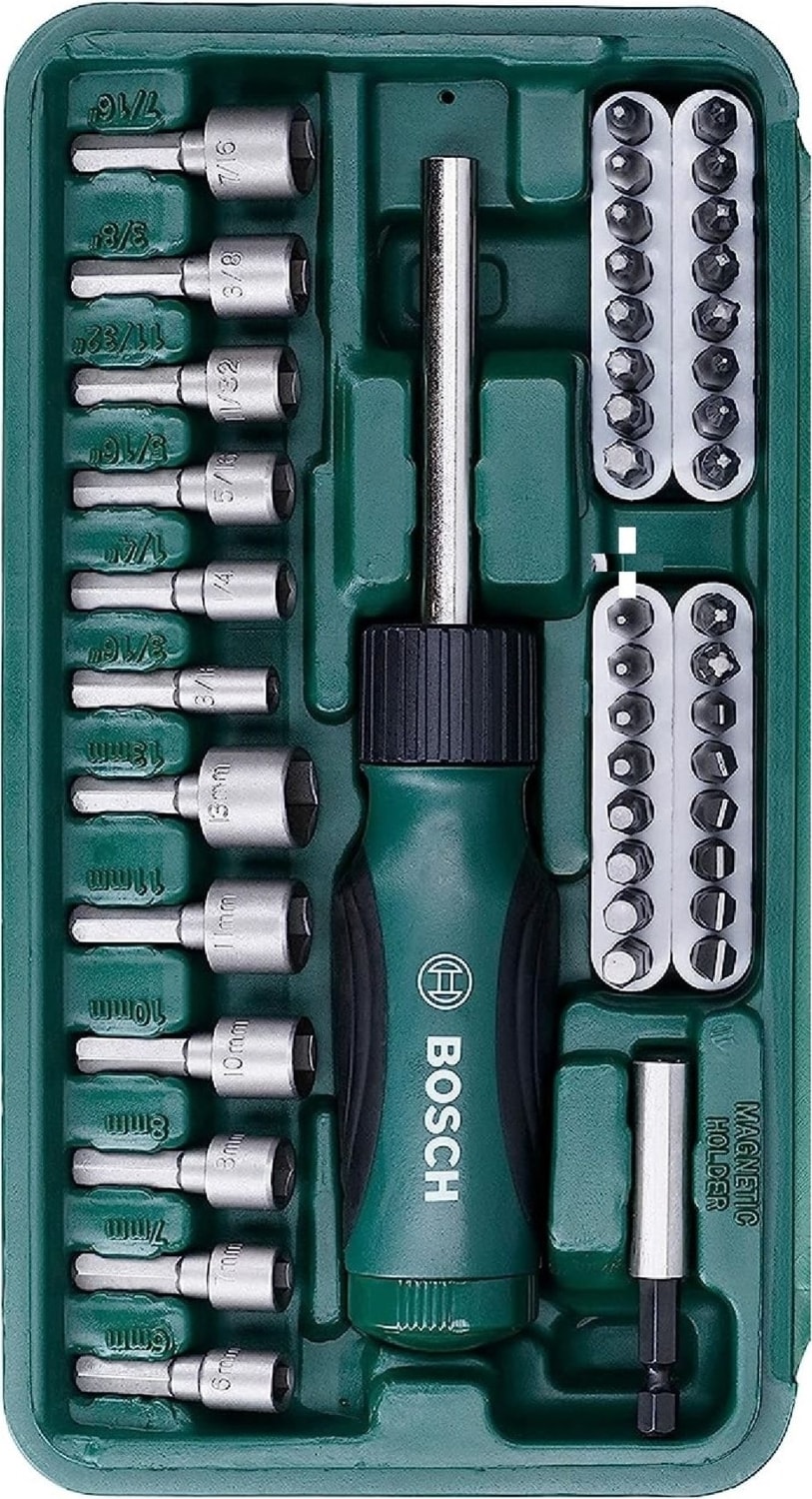 Darbeli Matkap 600 Watt 13MM + 46 Parça Vidalama Ucu Lokma Ucu Cırcır Tornavida Seti Cırcırlı