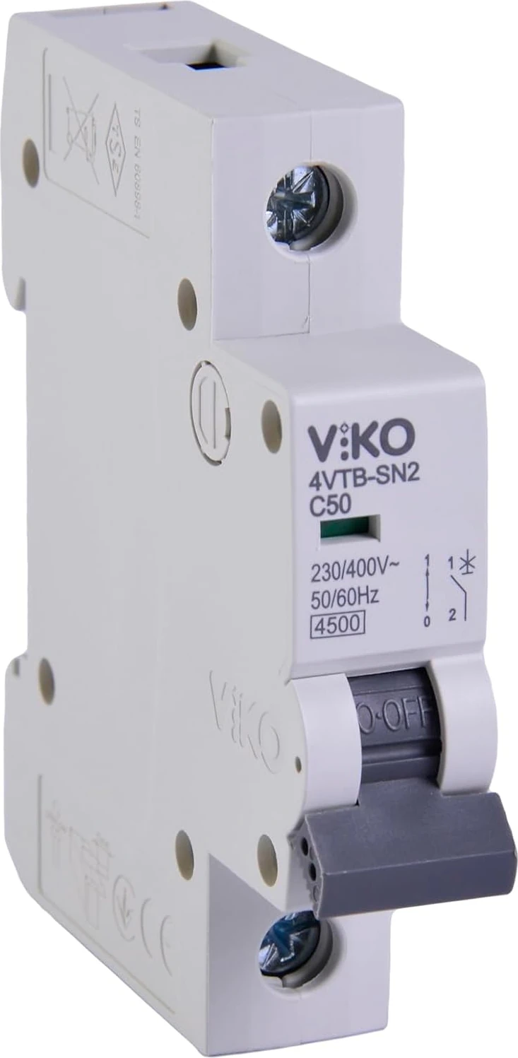 4VTB-1C50 Otomatik Sigorta 4,5ka C Tipi 1 Kutup 50A