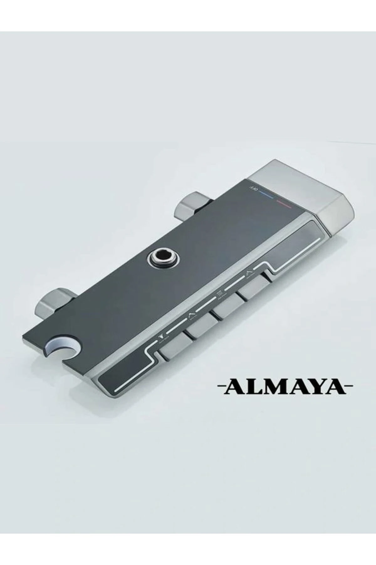 Termostatik Duş Bataryası Seti Antrasit Piyano Dijital Duş Seti Akıllı Pirinç Banyo 110079