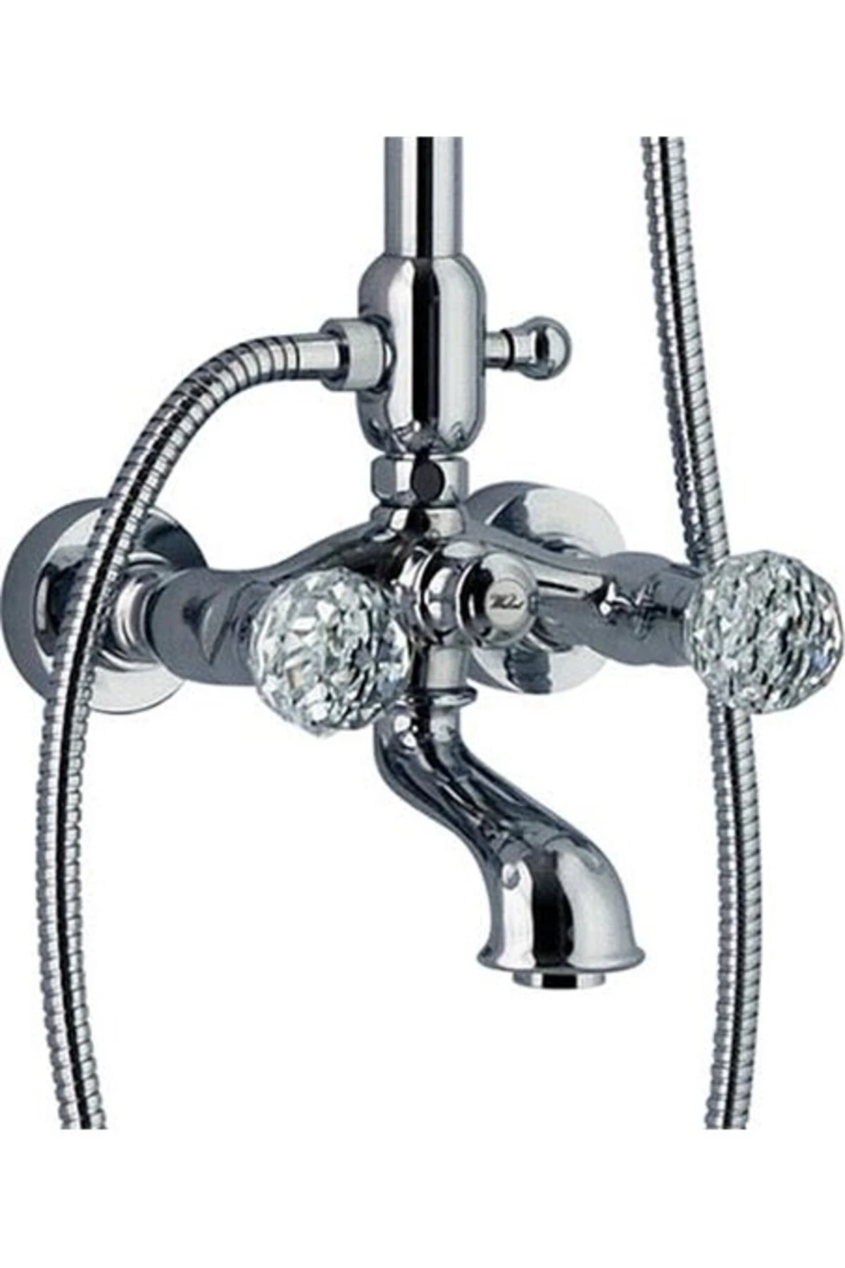 İtalyan Webert Karenina Banyo Bataryasi Swarovsky Taşli Duş Kolonu ,El Duşu Seti Krom