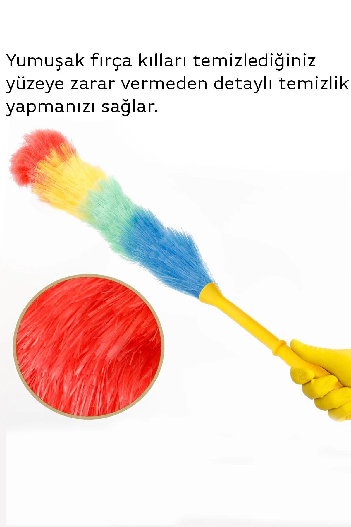 Toz Alma Püskülü Anti Statik Ev Ofis Kir Toz Temizleyici Fırça Kalorifer Petek Temizlik Aparatı