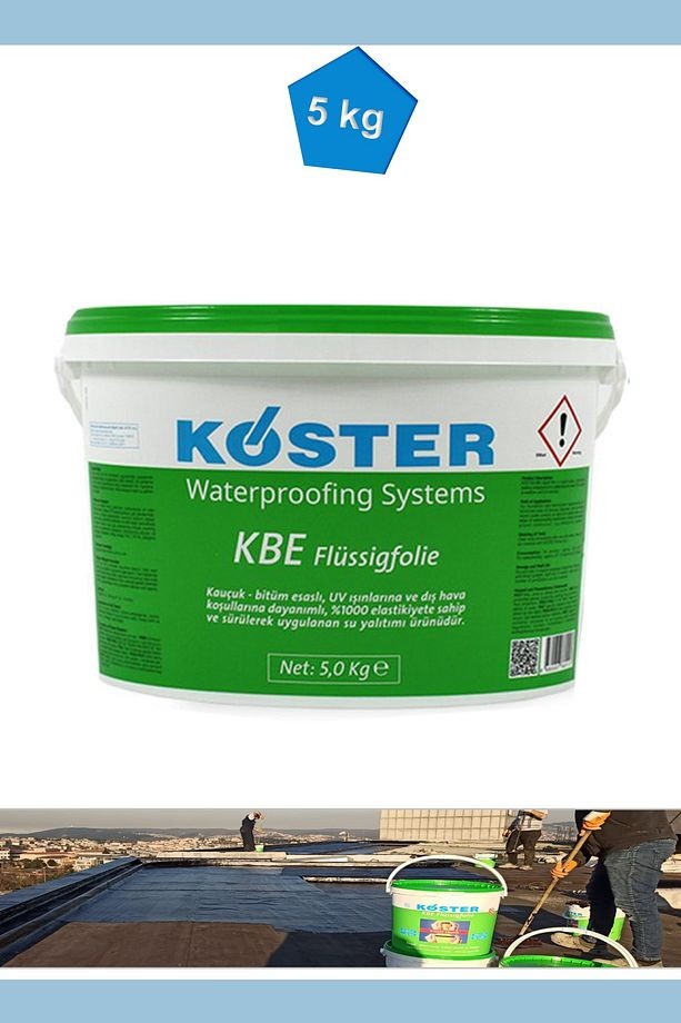 Kbe Flüssigfolie / 5 Kg - %1000 Elastik Kauçuk - Bitüm Esaslı, Uv Dayanımlı K.10