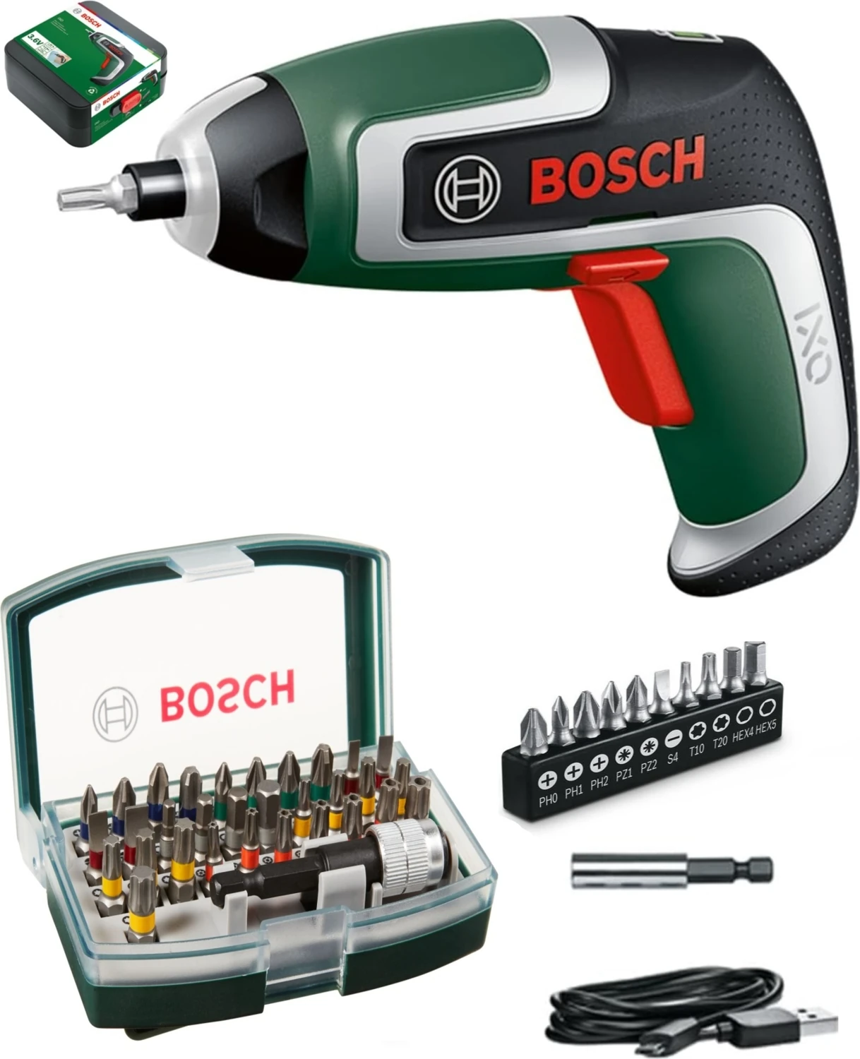 Ixo Akülü Vidalama Şarjlı Tornavida Şarjlı Matkap Saklama Kutulu + 32 Parça Vidalama Ucu