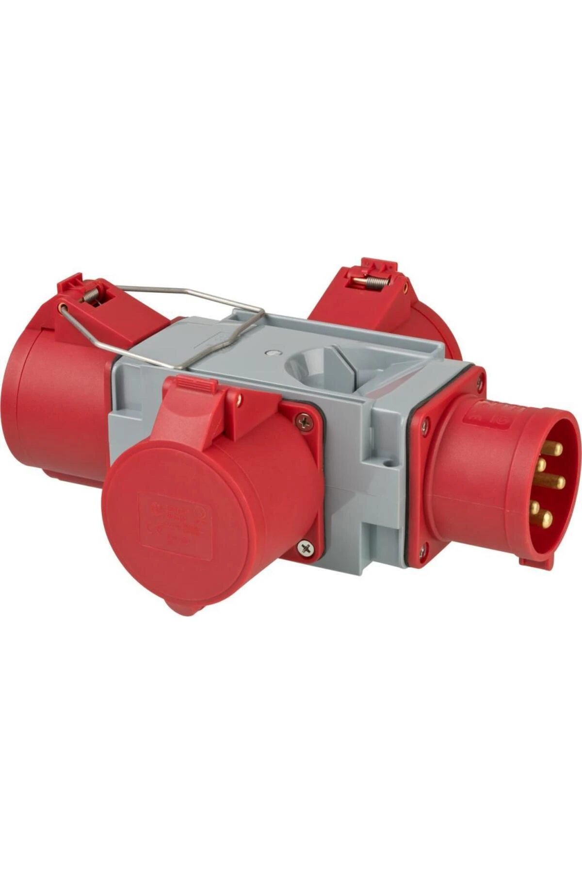 Cross Serisi CEE Adaptör Güç Dağıtıcısı IP44 1x CEE fişi 400V/32A ve 3x CEE prizleri 40