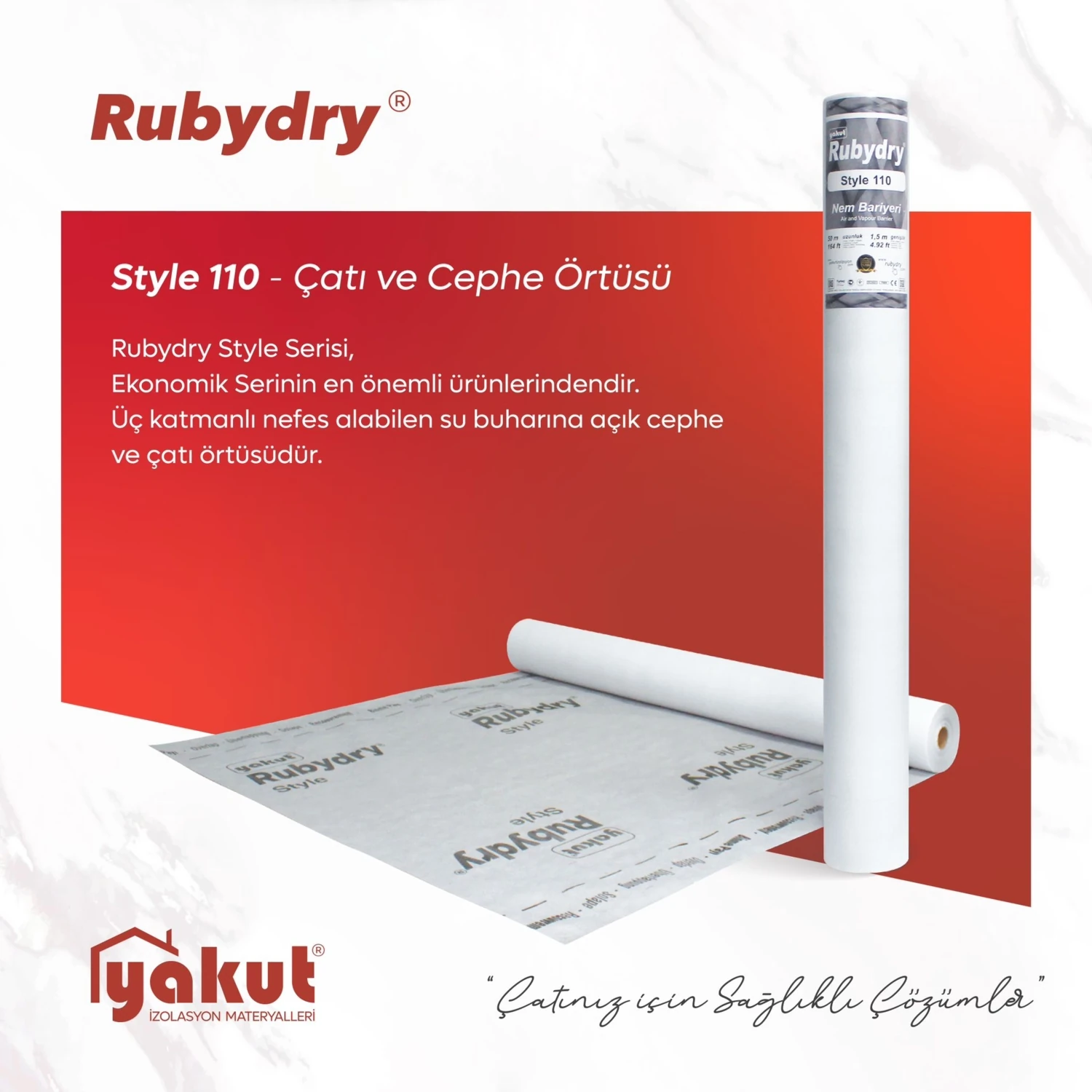 Nem Bariyeri - Buhar Dengeleyici  Style 110GR (75M²) Çatı ve Cephe Örtüsü