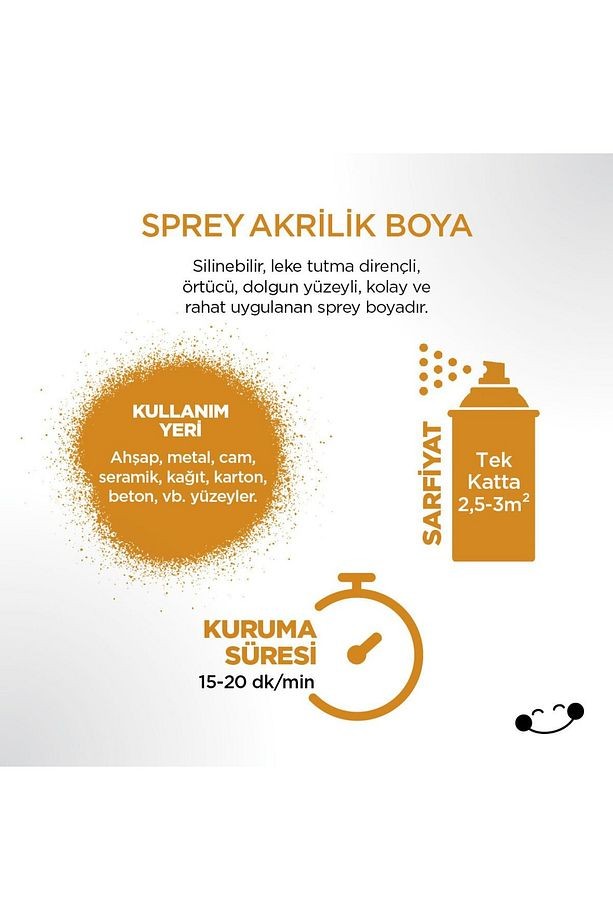 Taksi Sarısı Sprey Boya 400 ml (6 Adet )