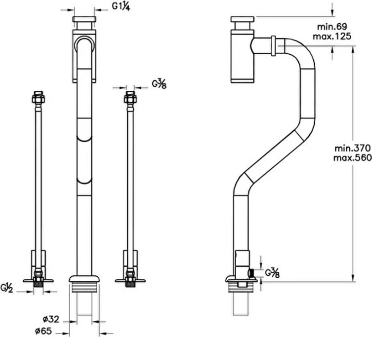 Artema A4515726 Plural Bakır Monoblok Sifon Seti