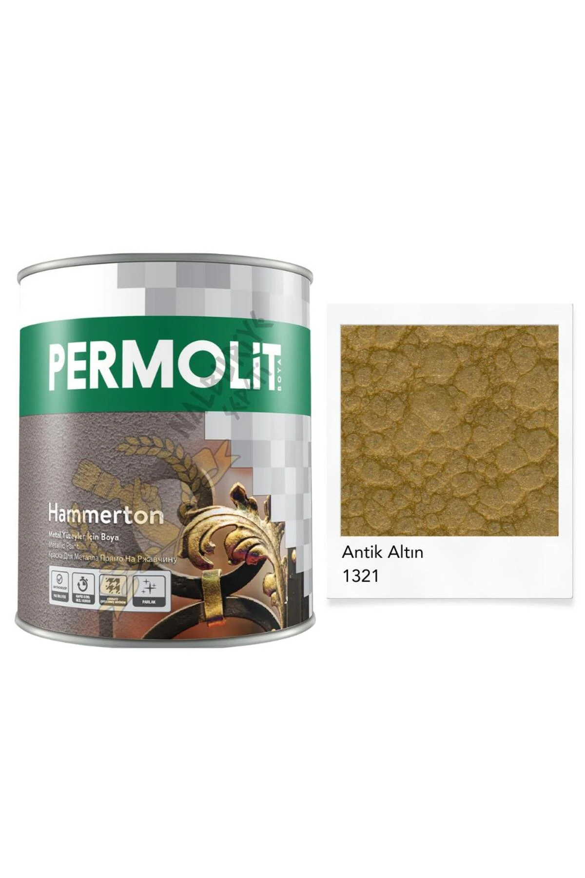 Hammerton Dekoratif Metal Boyası ANTİK ALTIN 0.65 Lt.