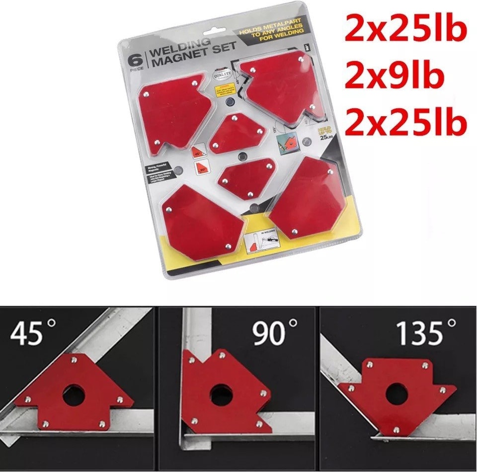 6'lı Manyetik Gönye Kaynak Tutucu Mıknatıs 6'lı Set Kaynak Gönyesi Mıknatısı
