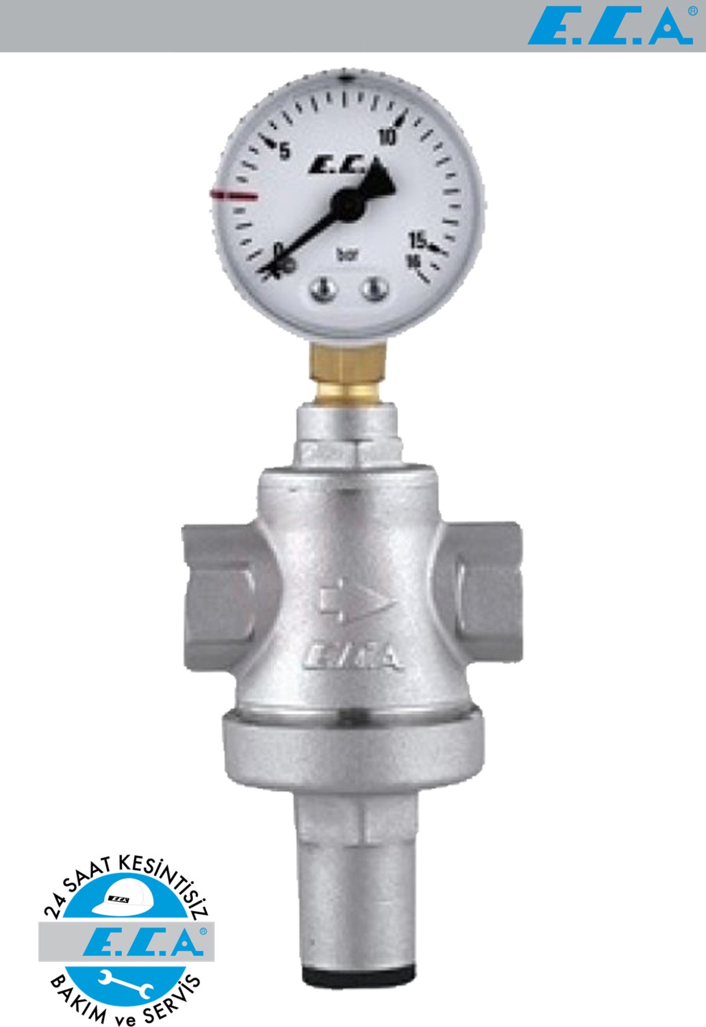 Eca 3/4 Manometreli Rakorsuz Basınç Düşürücü 602111010