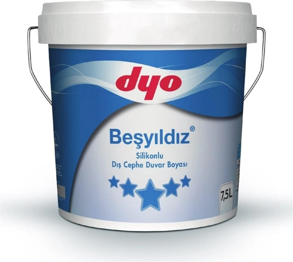 Dyo Beşyıldız Silikonlu Dış Cephe Boyası 7.5 Lt Çakıstes
