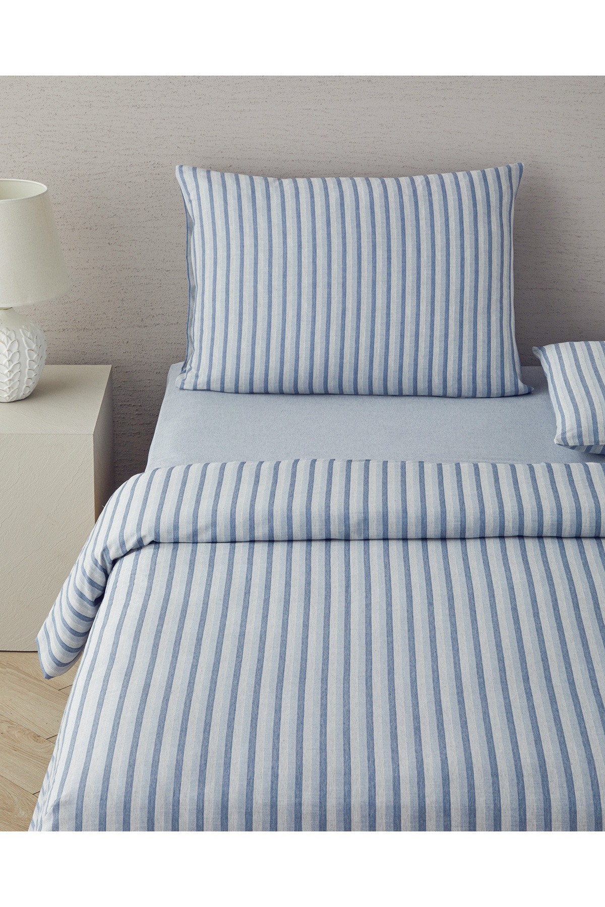 Elite Lines İpliği Boyalı Çift Kişilik Nevresim Takımı 200x220 cm Lacivert