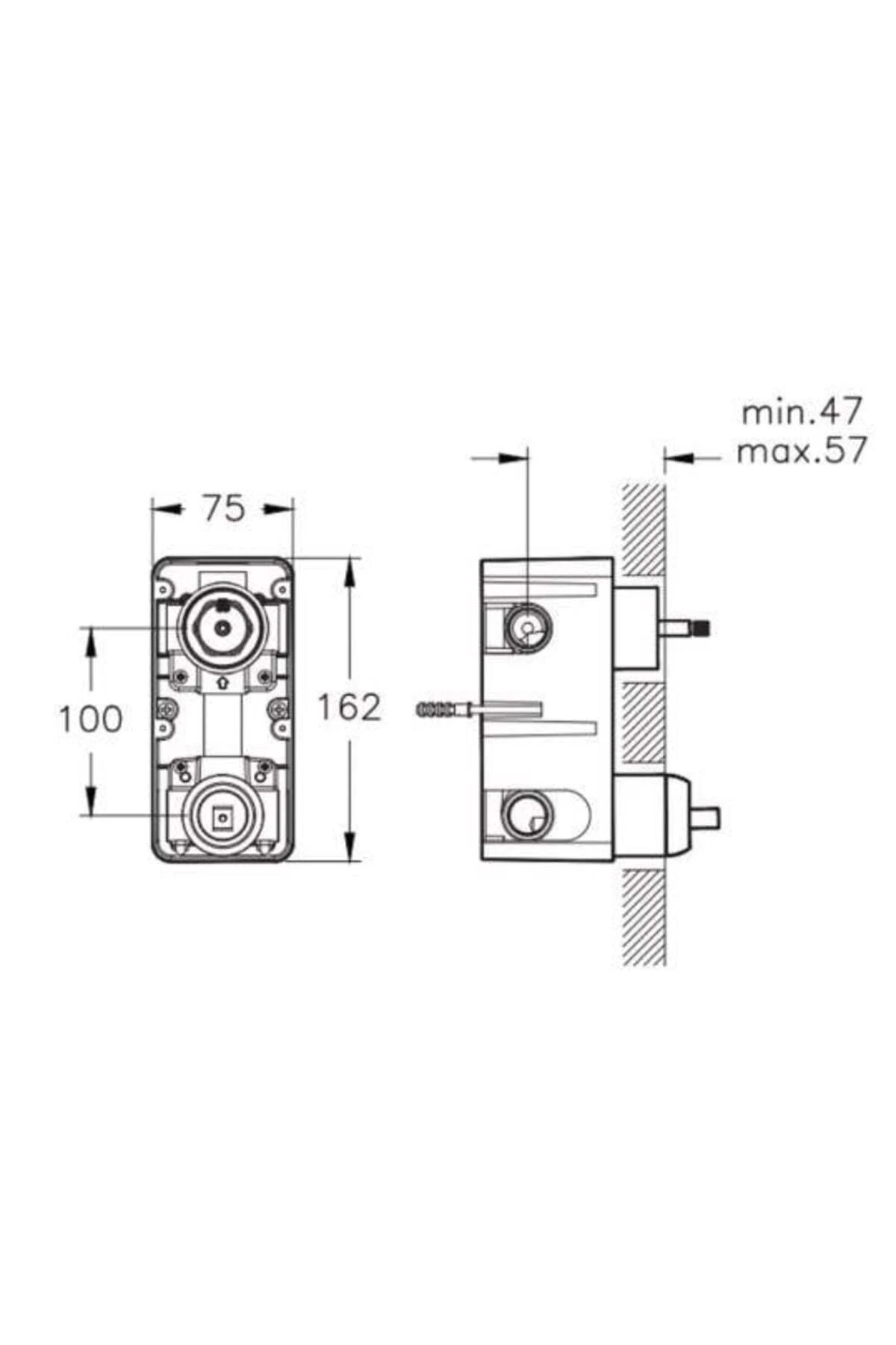 Banyo Bataryası, Ankastre, (Sıva Altı Grubu, 3 Yollu) A42861