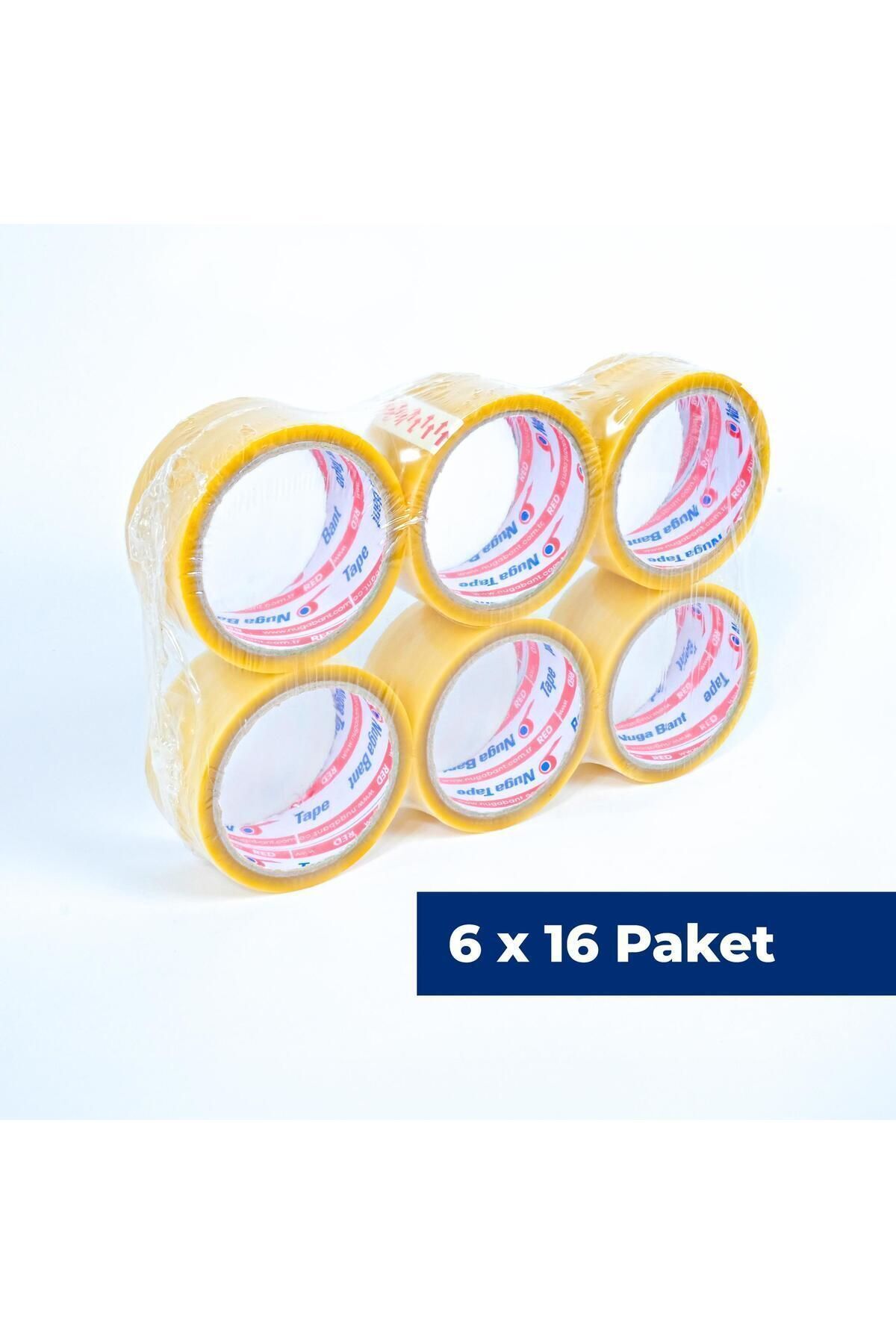 45 Mm X 40 Mt Şeffaf Koli Bandı Hotmelt Red 96 Adet