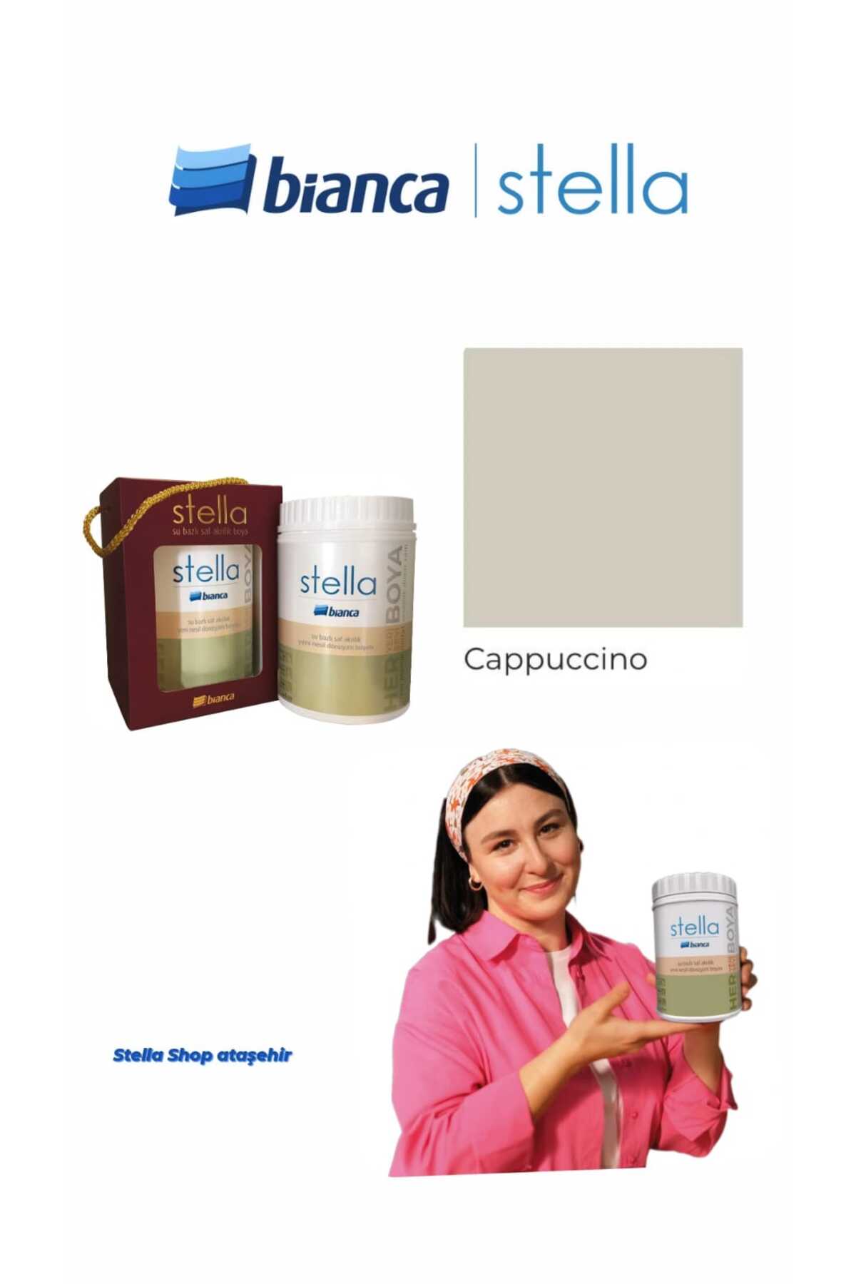 Stella Su Bazlı Saf Akrilik Boya 500ml - Cappuccino