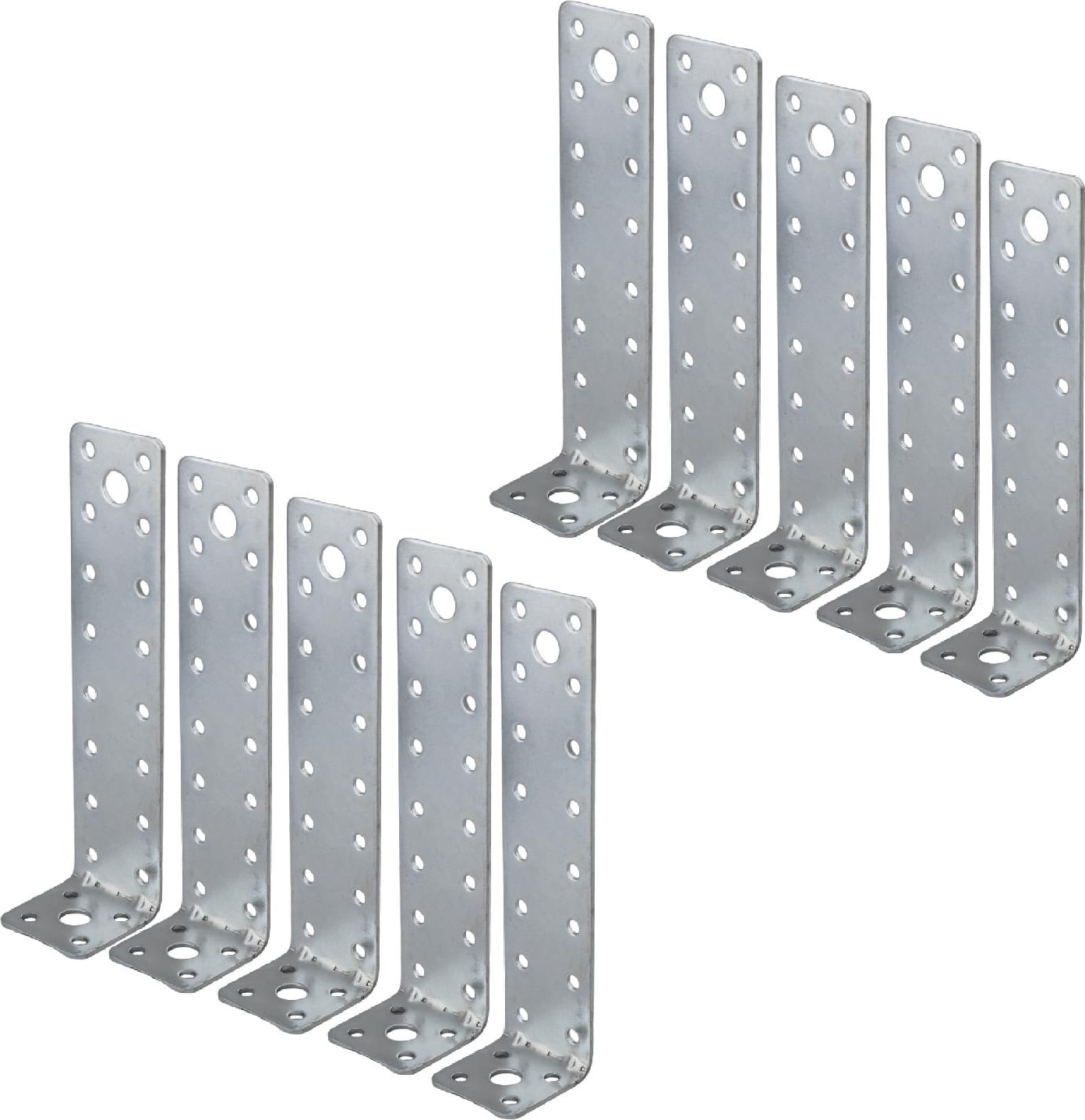 10 Adet Mobilya Dolap Duvar Sabitleme Metal Köşebent 40X40X160 mm Bağlantı Aparatı L Demiri Gönye
