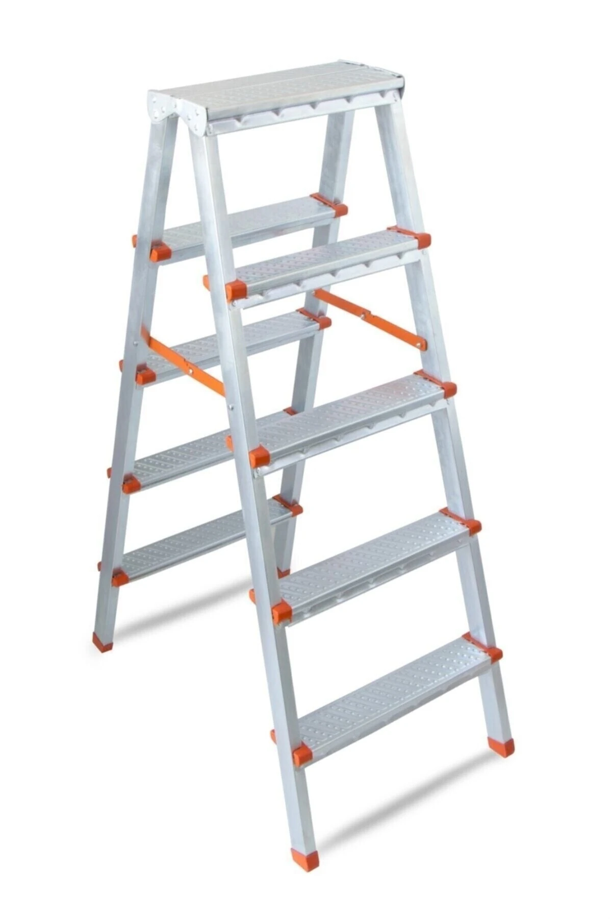 5+5 Basamaklı Çift Çıkışlı Galvanizli Profil Merdiven (Ev, bahçe, işyeri için uygun)