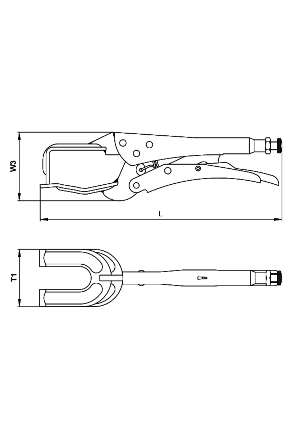 280 Mm X-grip U Ağız Kaynakçı Ayarlı Pensesi E53-280-2