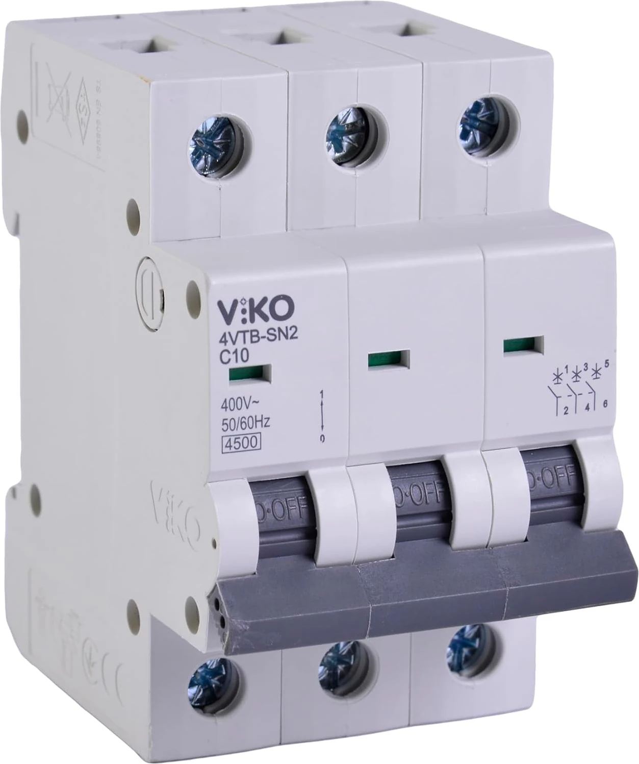 4VTB-3C10 Otomatik Sigorta 4,5ka C Tipi 3 Kutup 10A