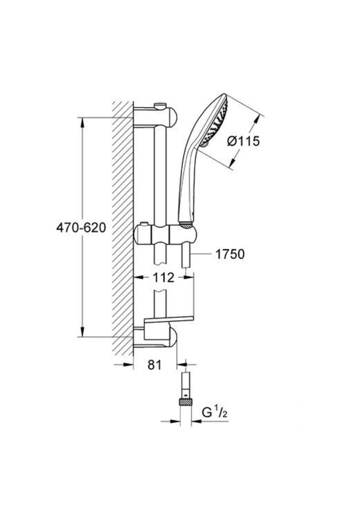 Euphoria Sürgülü Duş Seti Champagne 3 Akışlı - 27232001