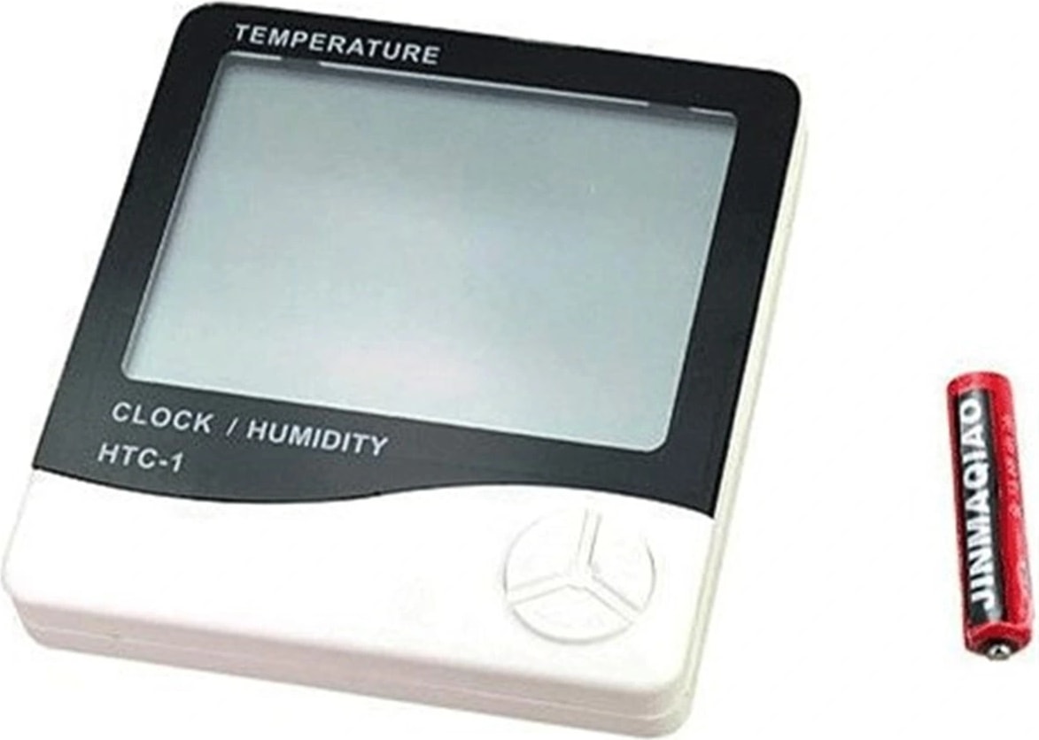 Bebek Odası Masaüstü Dijital Termometre Nem Ölçer Higrometre Saat (5047)