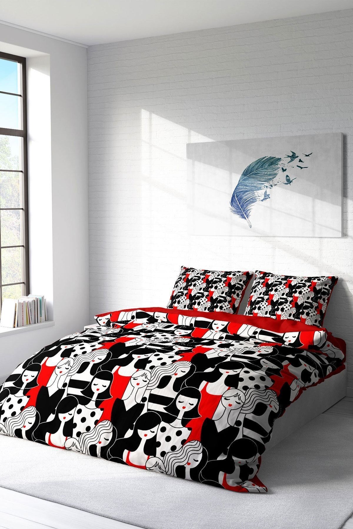 Womans Pattern 3d Çift Kişilik Nevresim Takımı