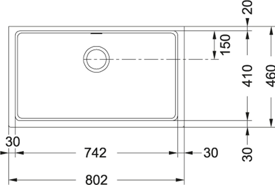 Stone Grey Kubus Kbg 110-70 Tek Gözlü Damlalıksız Granit Eviye (125.0655.871)