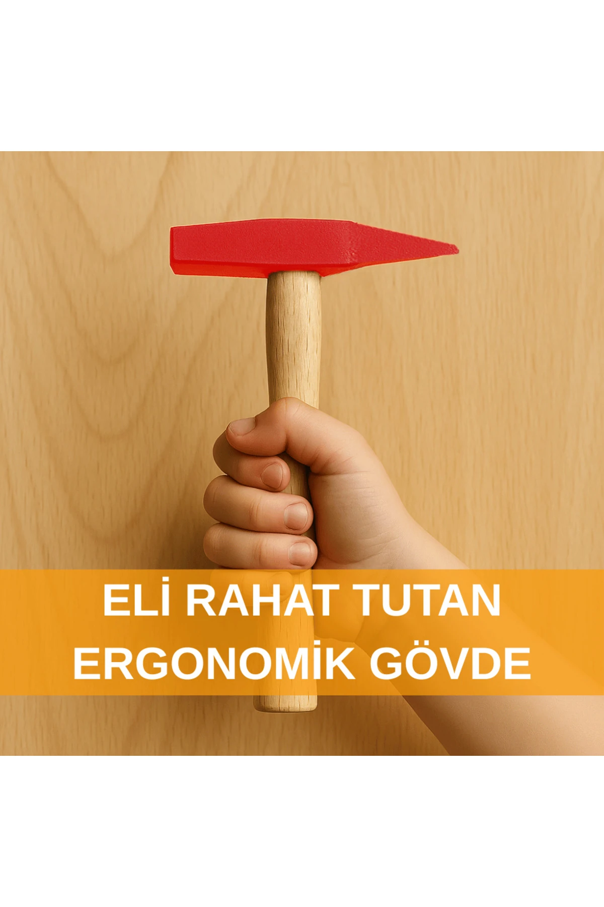 140gr Profesyonel Ahşap Saplı Çift Taraf Çekiç 8 cm Çelik Baş Ergonomik Çakma İnce İşçilik Dayanıklı