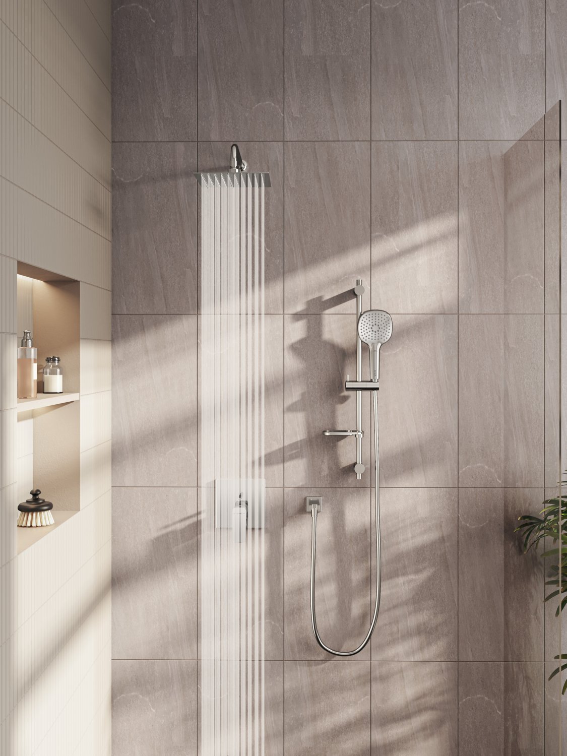 Root Square A42828 Ankastre Banyo Bataryası, Krom