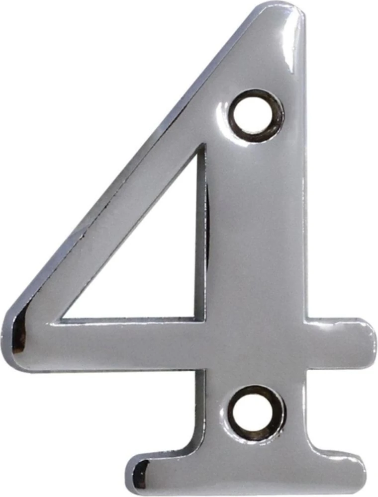 Parlak Krom Çelik Kapı Numarası, 5 Cm, Şık ve Dayanıklı Tasarım