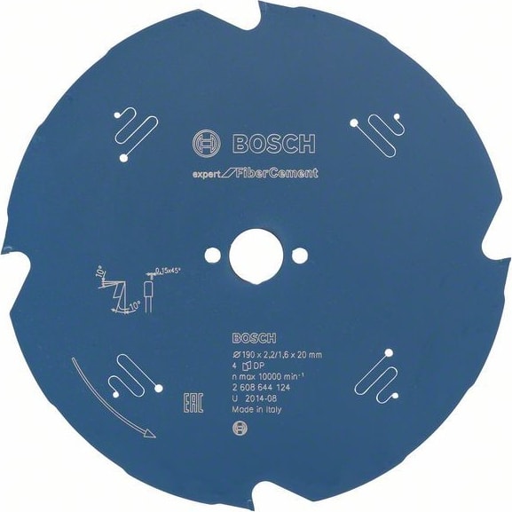 BOSCH Expert For Fiber Cement 190 x 20 Mm 4 Diş 2608644124
