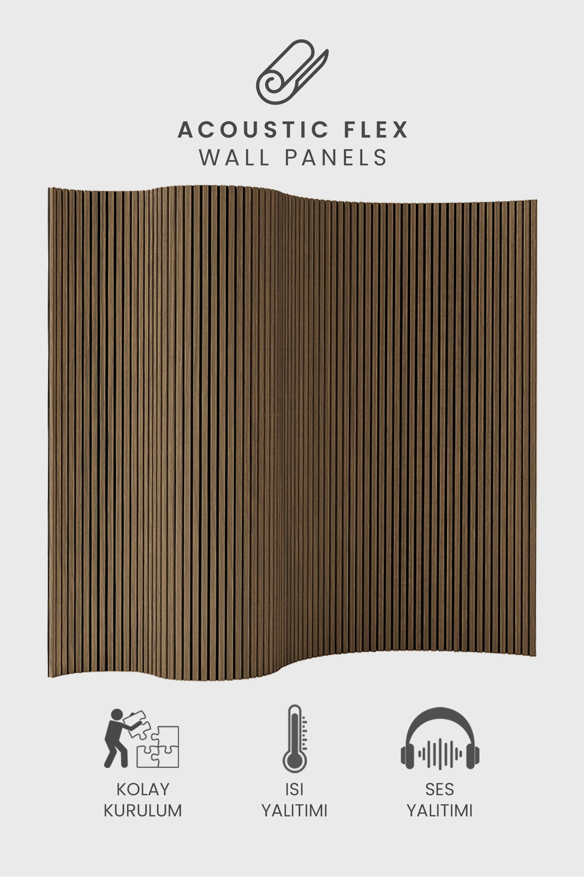 60x250 Cm Akustik Duvar Paneli Star Slim Flex Ff Kaplama Siyah - Ses Ve Isı Yalıtımı