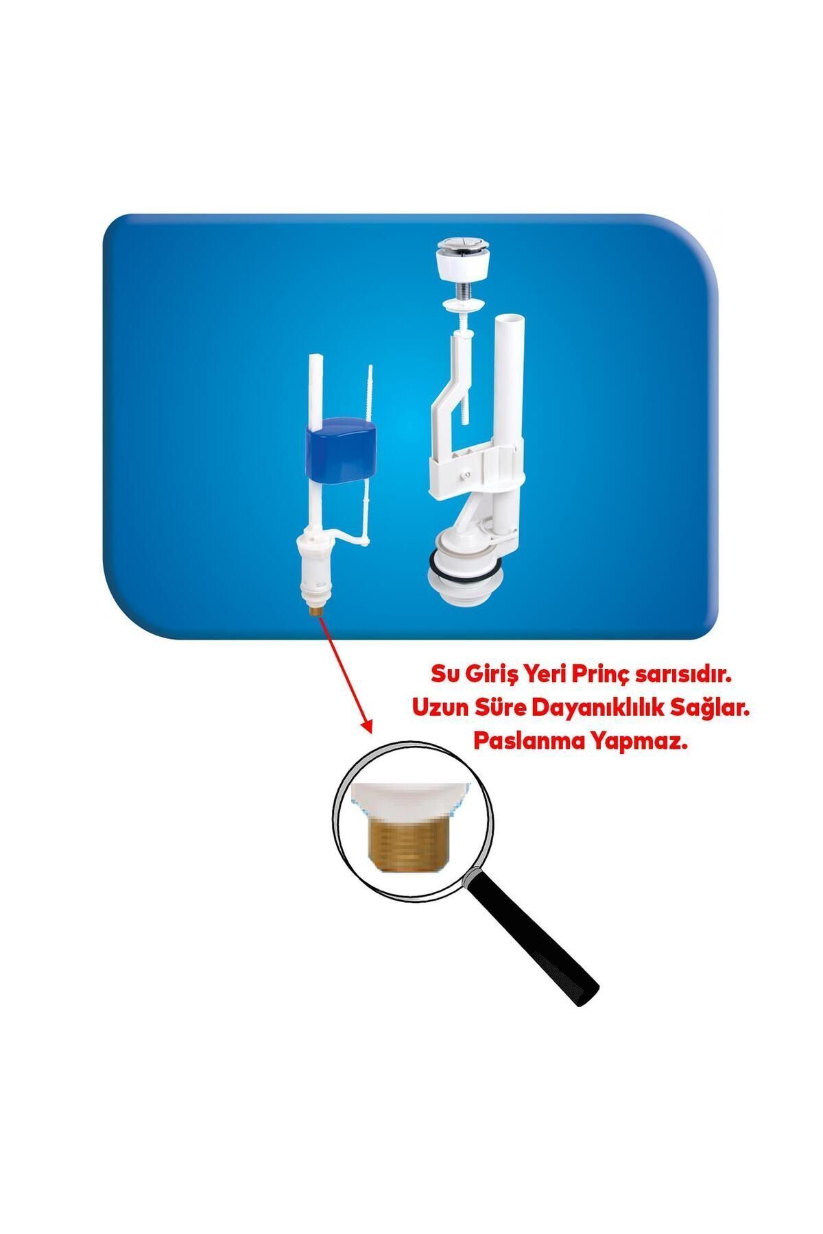 Çift Basmalı İç Takımı Rezervuar İç Düzenek Otomatik Su Dolum Basma Alafranga Tuvalet Klozet Sifon