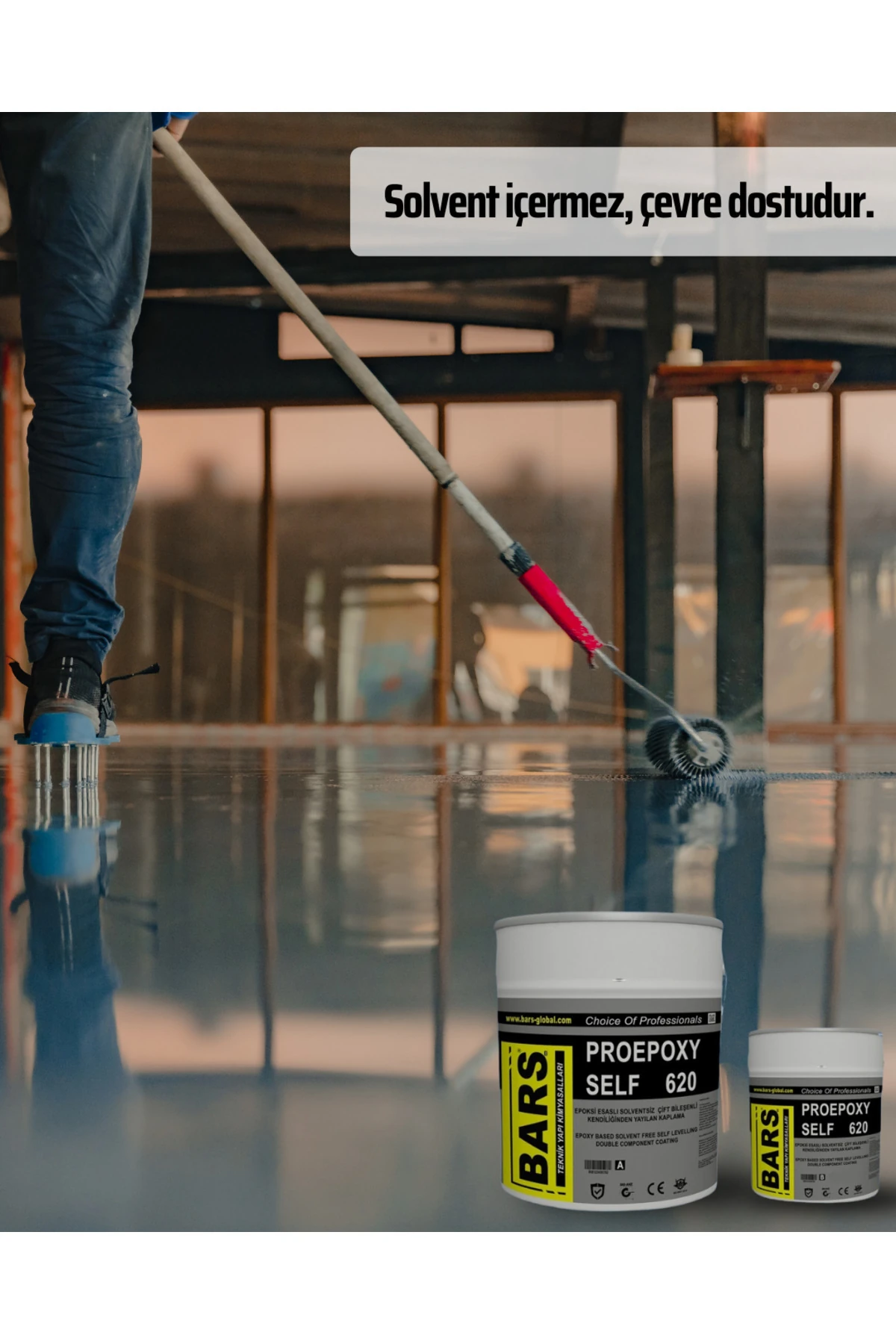 620 PROEPOXY SELF Kendiliğinden Yayılan Solventsiz Epoksi Zemin Kaplama, Yüksek Dayanım