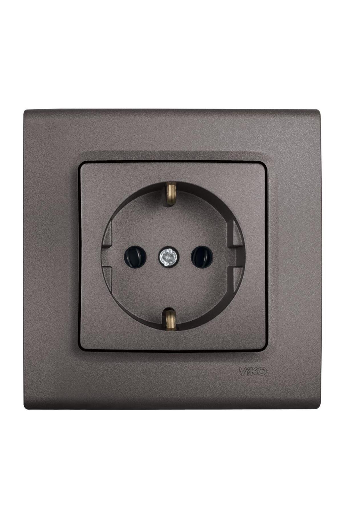 LİNNERA LİFE ANTRASİT TOPRAKLI PRİZ ÇERÇEVELİ