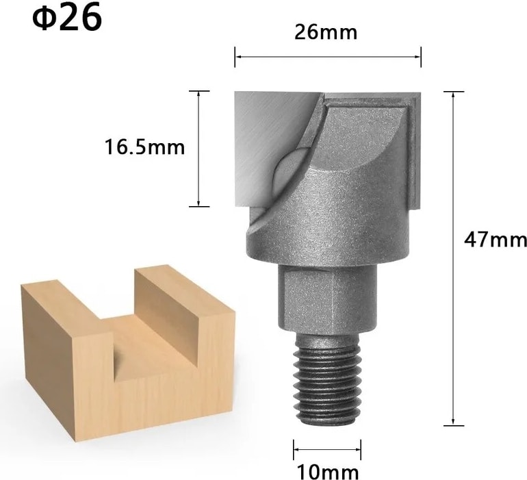 NO.44860 Stili 10MM Shank Tungsten Iplik Değirmenleri C Alt Temizleme Yönlendirici Bit Ağaç Işleme Freze Kesicisi Aletler Kapı Kilidi Planya Kesici (Yurt Dışından)