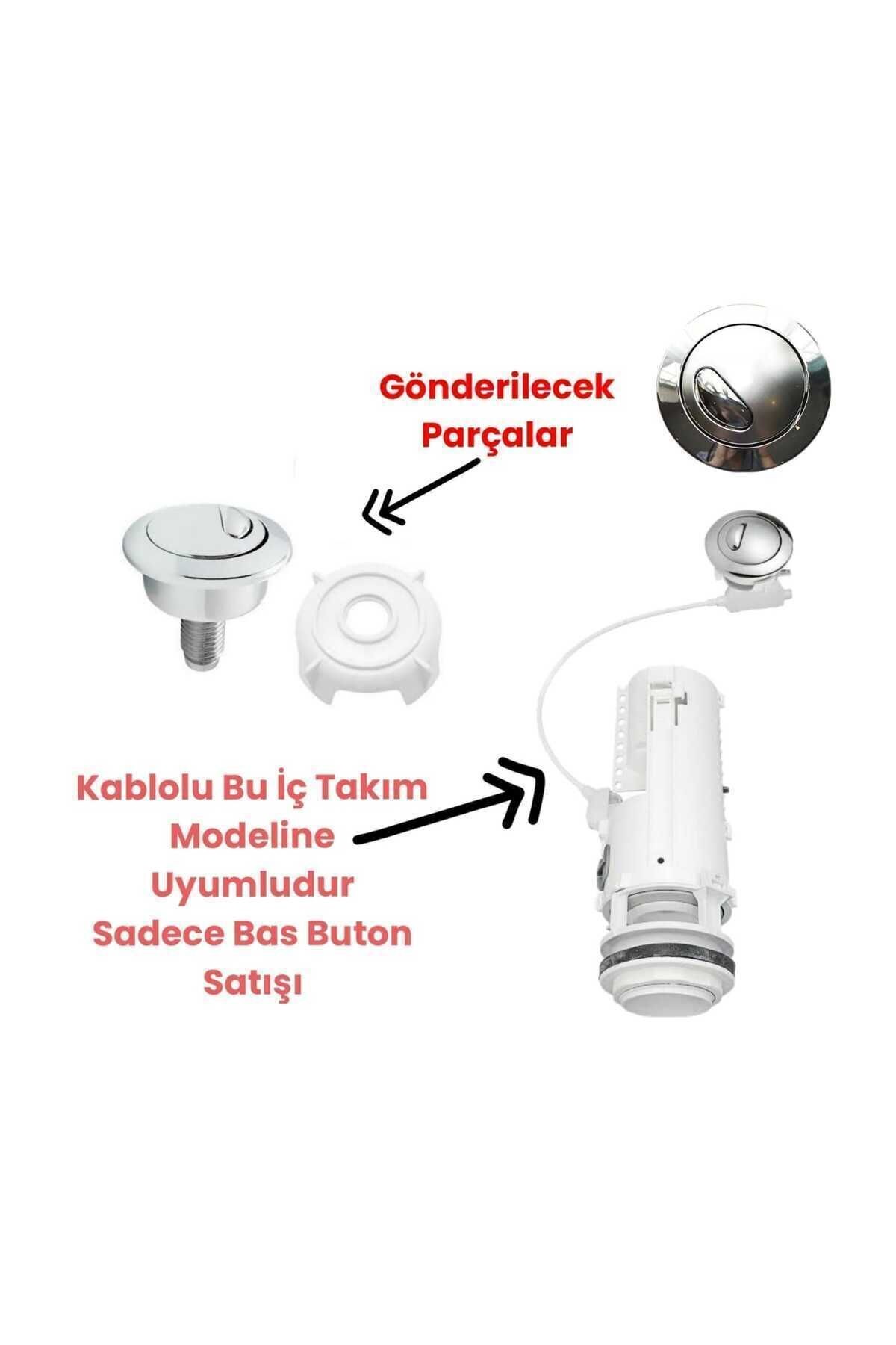Klozet Rezervuar İç Takım Basma Buton Düğmesi
