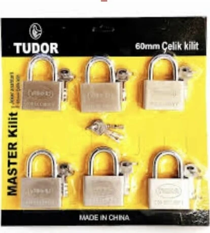 60MM Tek Anahtarla Açılabilden Çelik Gövdeli Kilit 6'lı