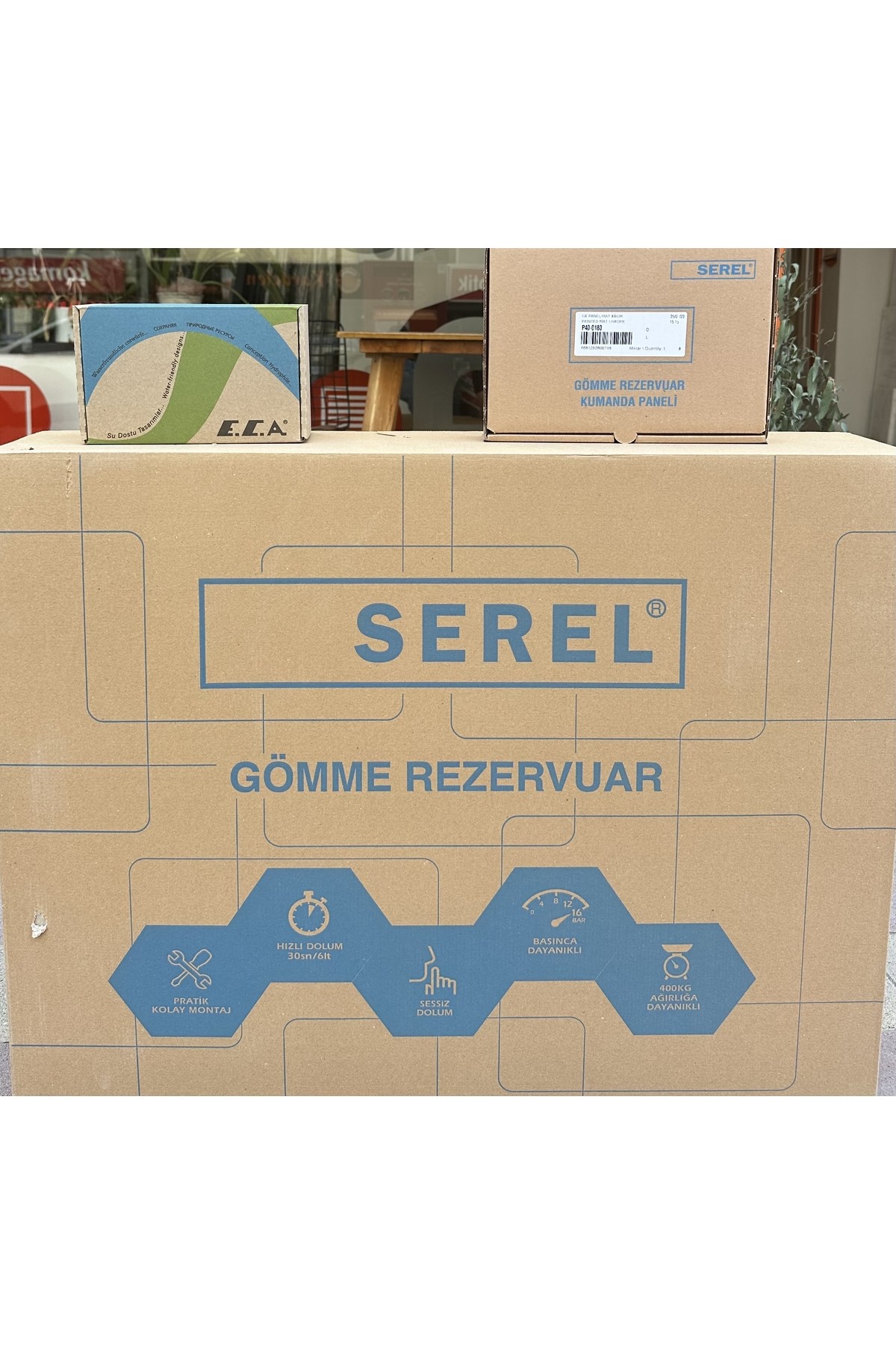 Serel Gömme Rezervuar + kumanda paneli (mat) +  taharet musluğu