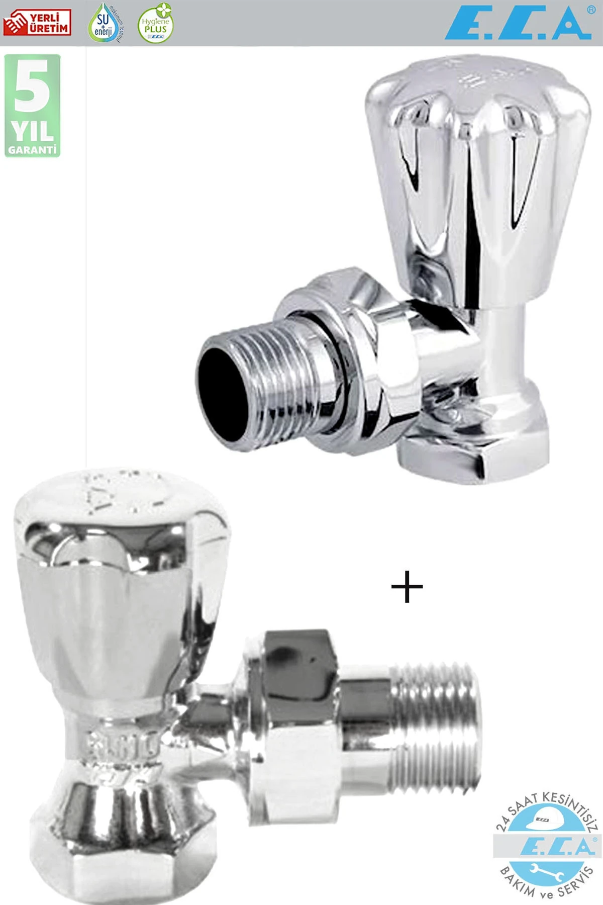 1/2 Petek Radyatör Vanası Valfi Rv3 Krom Köşe Krom Kaplama 2 Adet 602120749