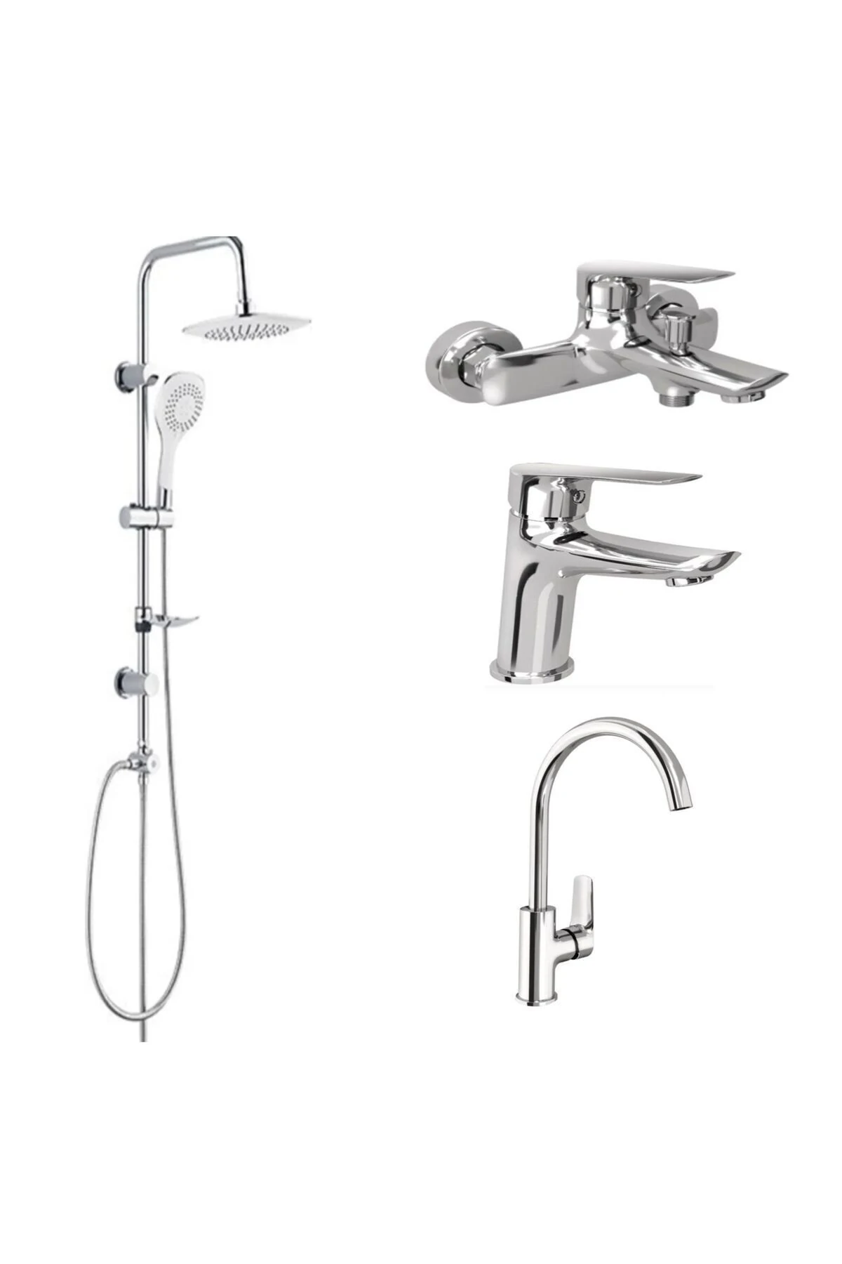 Tandem Banyo Lavabo Mutfak Bataryası Ve 53270 Tepe Duş Seti